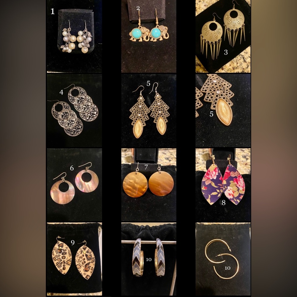 Dangle, Chandelier, & Hoop Earrings